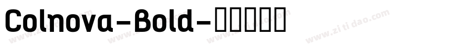 Colnova-Bold字体转换