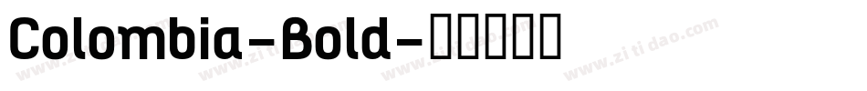 Colombia-Bold字体转换