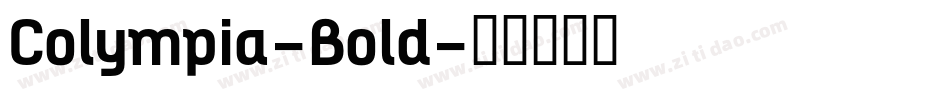 Colympia-Bold字体转换