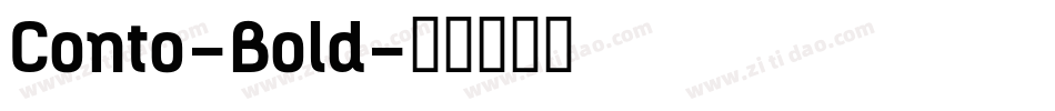 Conto-Bold字体转换