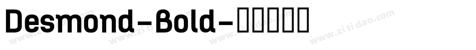Desmond-Bold字体转换