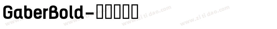 GaberBold字体转换