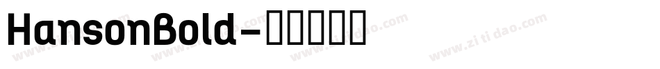 HansonBold字体转换