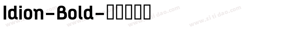Idion-Bold字体转换