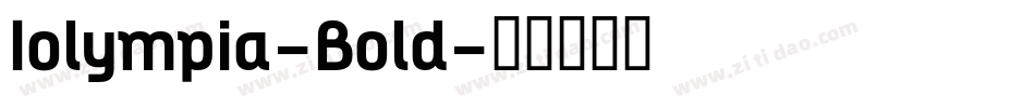 Iolympia-Bold字体转换