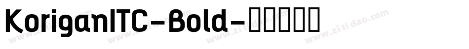 KoriganITC-Bold字体转换
