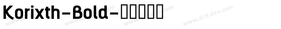 Korixth-Bold字体转换