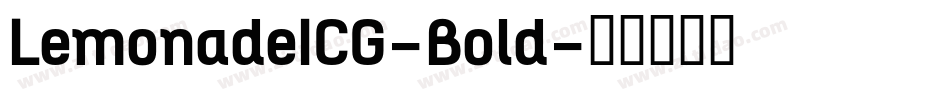 LemonadeICG-Bold字体转换