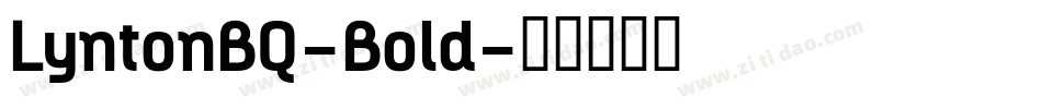 LyntonBQ-Bold字体转换
