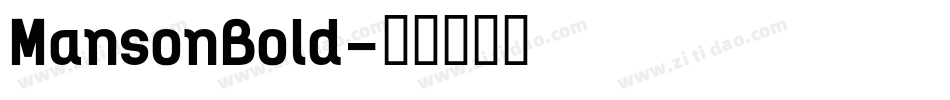 MansonBold字体转换