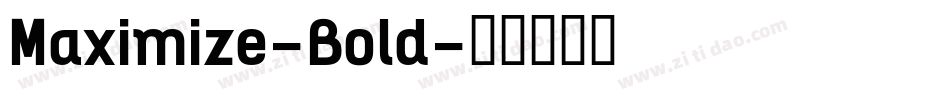 Maximize-Bold字体转换