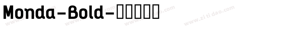 Monda-Bold字体转换