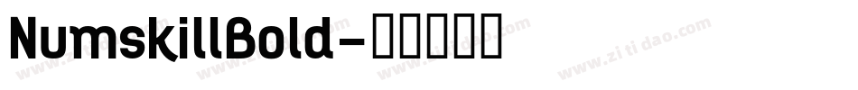 NumskillBold字体转换