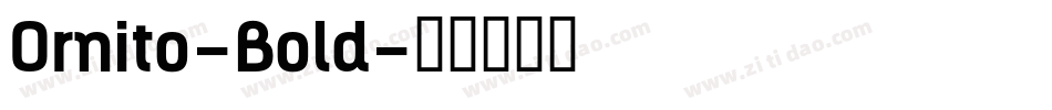 Ornito-Bold字体转换