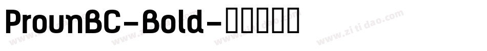 ProunBC-Bold字体转换
