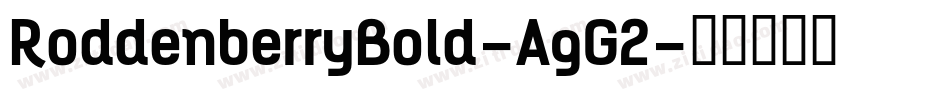 RoddenberryBold-AgG2字体转换