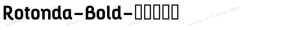 Rotonda-Bold字体转换