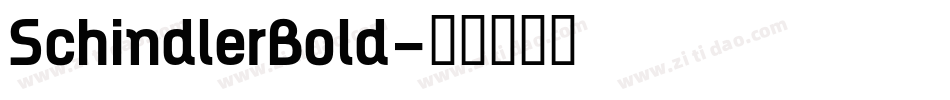 SchindlerBold字体转换