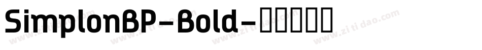 SimplonBP-Bold字体转换