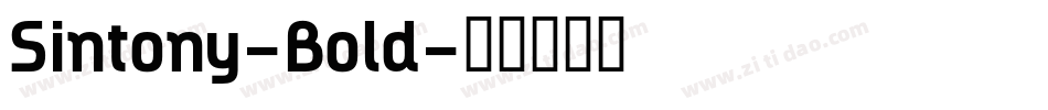 Sintony-Bold字体转换