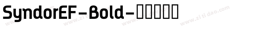 SyndorEF-Bold字体转换