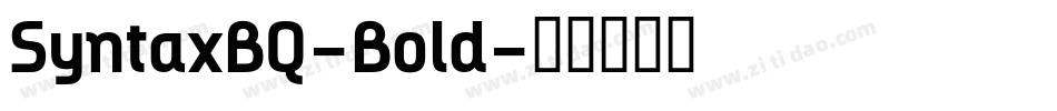 SyntaxBQ-Bold字体转换
