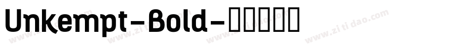 Unkempt-Bold字体转换