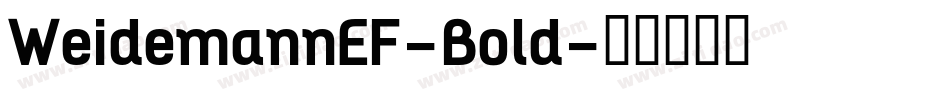 WeidemannEF-Bold字体转换