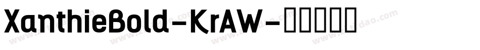 XanthieBold-KrAW字体转换