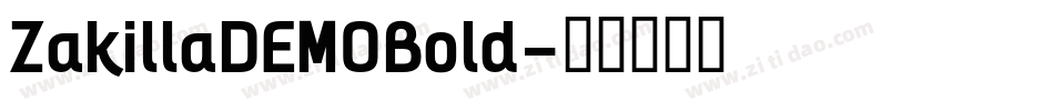 ZakillaDEMOBold字体转换