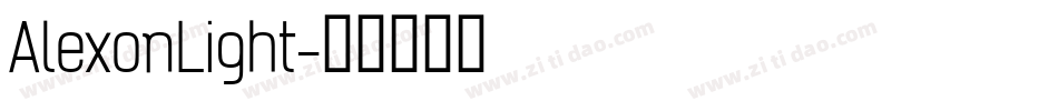 AlexonLight字体转换