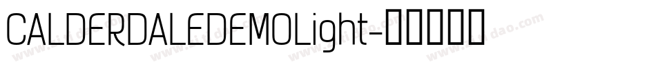 CALDERDALEDEMOLight字体转换