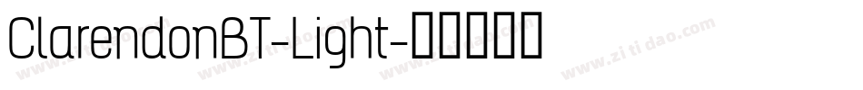 ClarendonBT-Light字体转换