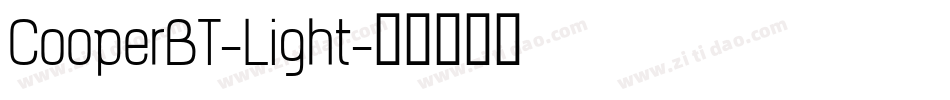 CooperBT-Light字体转换