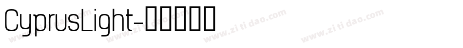 CyprusLight字体转换
