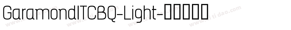 GaramondITCBQ-Light字体转换