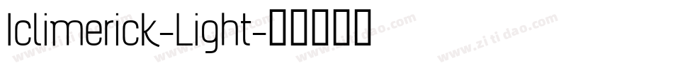Iclimerick-Light字体转换