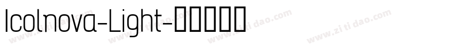 Icolnova-Light字体转换