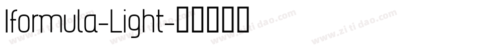 Iformula-Light字体转换