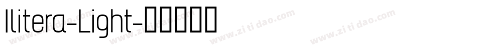 Ilitera-Light字体转换