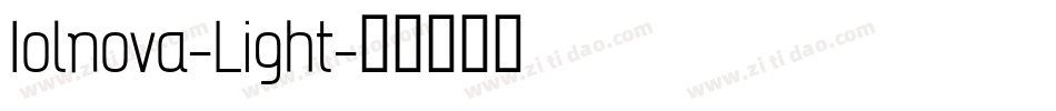 Iolnova-Light字体转换