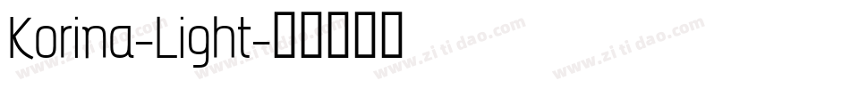 Korina-Light字体转换