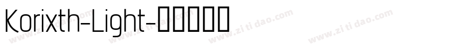 Korixth-Light字体转换