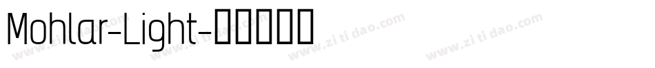 Mohlar-Light字体转换