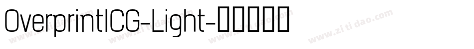 OverprintICG-Light字体转换