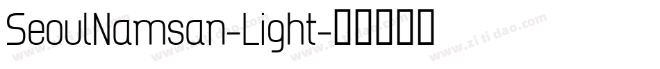 SeoulNamsan-Light字体转换