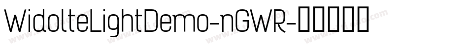 WidolteLightDemo-nGWR字体转换