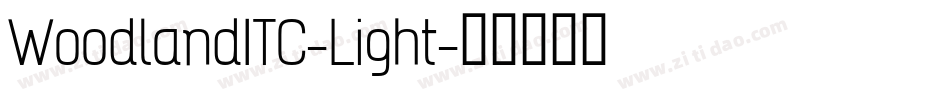 WoodlandITC-Light字体转换