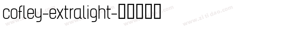 cofley-extralight字体转换