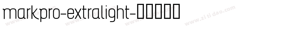 markpro-extralight字体转换